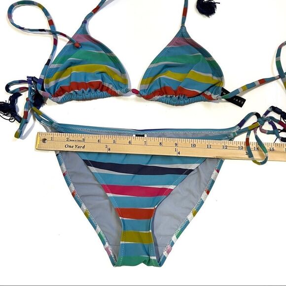 EMMA PAKE Size Large Striped Bikini - Picture 8 of 10